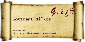 Gotthart Ákos névjegykártya