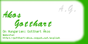 akos gotthart business card