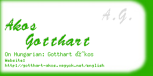 akos gotthart business card